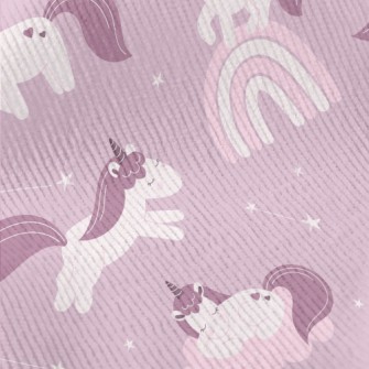 Purple Fairy Tale Unicorn Standard Corduroy