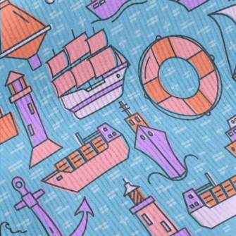Cartoon Style Ship Standard Corduroy