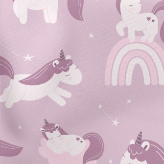 Purple Fairy Tale Unicorn Stretch Ponte