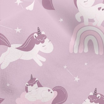 Purple Fairy Tale Unicorn Micro Fleece