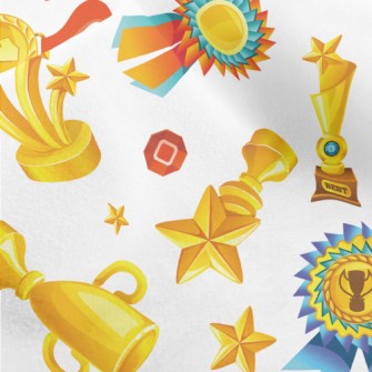 Gold Trophy Medal Micro Fleece