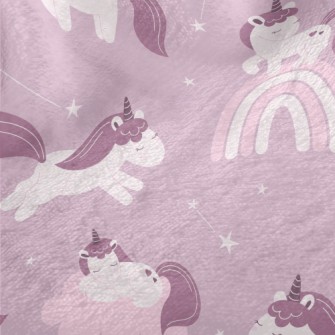 Purple Fairy Tale Unicorn Minky