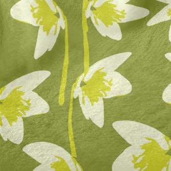 Abstract Green Flower Minky