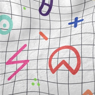 Trendy Colorful Graphics Minky