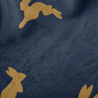 Lively Rabbit Silhouette Minky