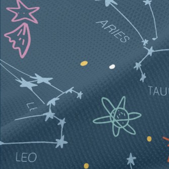 Hand Drawn Constellation Map Piqué