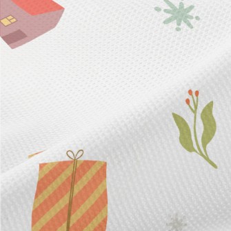 Winter Birds And Gifts Piqué