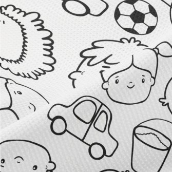 Happy Hand Drawn Children Piqué