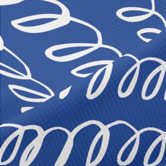 Hand Drawn Spiral Lines Piqué