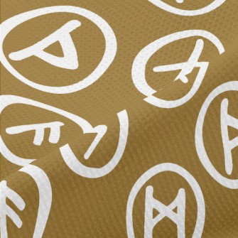 Handwritten Magic Runes Piqué