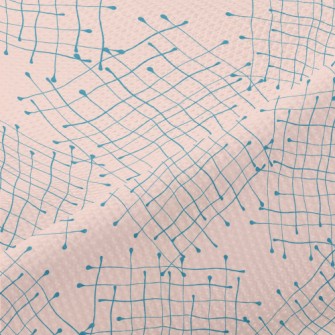Distorted Line Grid Piqué