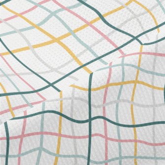 Distorted Color Grid Piqué