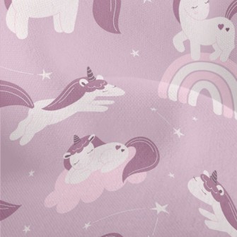 Purple Fairy Tale Unicorn Lightweight Performance Linen