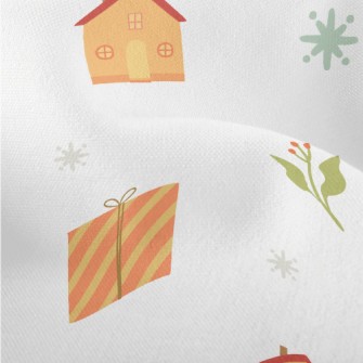 Winter Birds And Gifts Lightweight Performance Linen