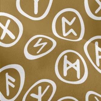 Handwritten Magic Runes Lightweight Performance Linen