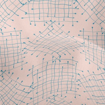 Distorted Line Grid Lightweight Performance Linen