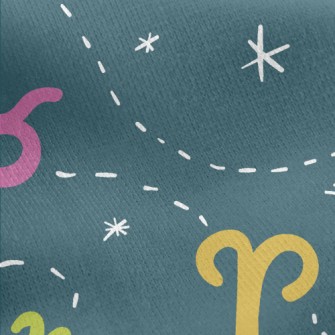 Cute Constellation Pattern Jersey Backed Fleece