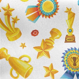 Gold Trophy Medal Jersey Backed Fleece