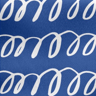 Hand Drawn Spiral Lines Jersey Backed Fleece
