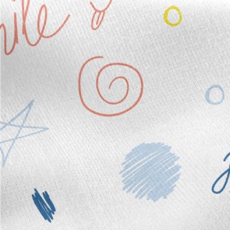 Children&#39;s Art Graffiti Jersey Backed Fleece