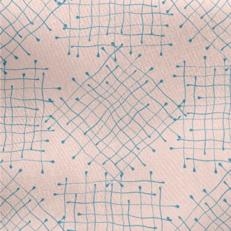 Distorted Line Grid Jersey Backed Fleece