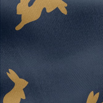 Lively Rabbit Silhouette Jersey Backed Fleece