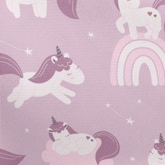 Purple Fairy Tale Unicorn Pongee