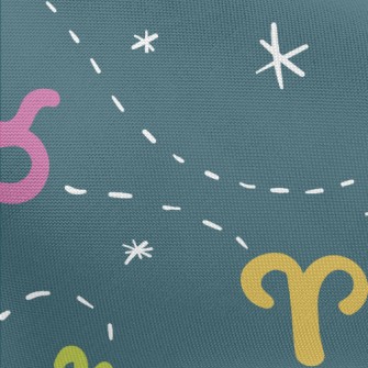 Cute Constellation Pattern Pongee