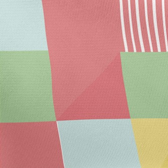 Geometric Colorful Squares Pongee