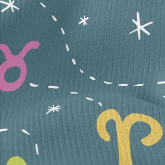 Cute Constellation Pattern Stretch Jersey