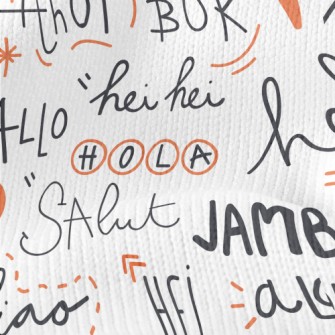 Hello In Different Languages Stretch Jersey