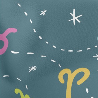 Cute Constellation Pattern Lightweight Cotton Poplin