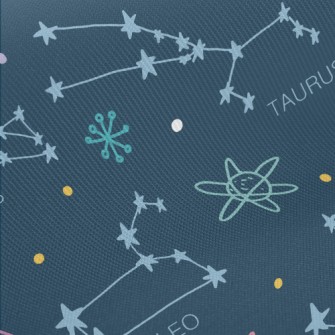 Hand Drawn Constellation Map Midweight Cotton Poplin