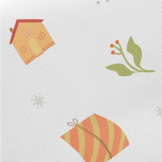 Winter Birds And Gifts Midweight Cotton Poplin