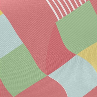 Geometric Colorful Squares Midweight Cotton Poplin