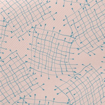 Distorted Line Grid Midweight Cotton Poplin