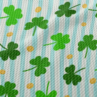 Blue And White Stripes With Lu Birdseye Piqué