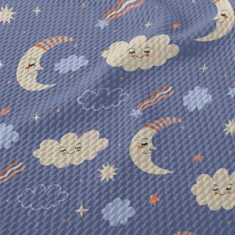 Beautiful Starry Sky At Night Birdseye Piqué