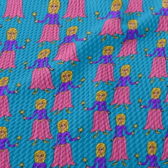 Hand Drawn Magic Princess Birdseye Piqué