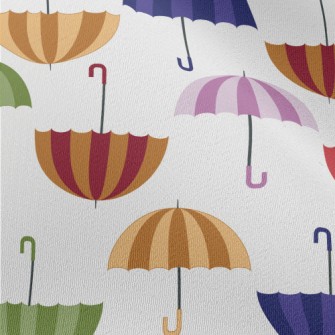 Autumn Colored Umbrellas Chiffon