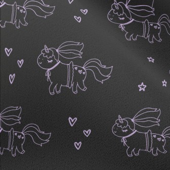 Unicorn And Hand Drawn Love Chiffon