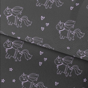Unicorn And Hand Drawn Love Waterproof Oxford