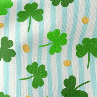 Blue And White Stripes With Lu Waterproof Canvas