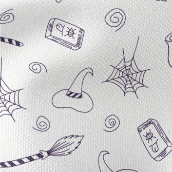 Hand Drawn Simple Witch Elemen Waterproof Canvas