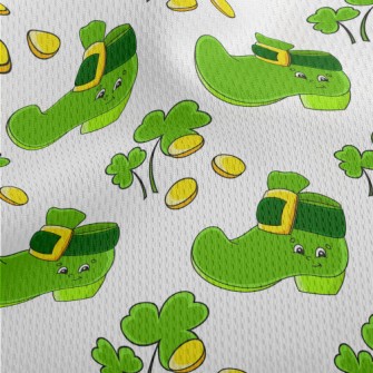 Magic Shoes And Lucky Clover Athletic Mesh Flat Back