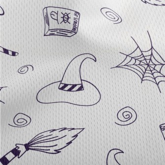 Hand Drawn Simple Witch Elemen Athletic Mesh Flat Back