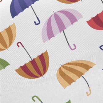 Autumn Colored Umbrellas Twill