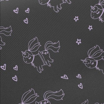 Unicorn And Hand Drawn Love Twill