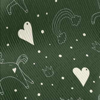 Fairytale Unicorn And Love Hea Standard Corduroy