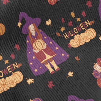 Halloween Witch Holding Pumpki Standard Corduroy